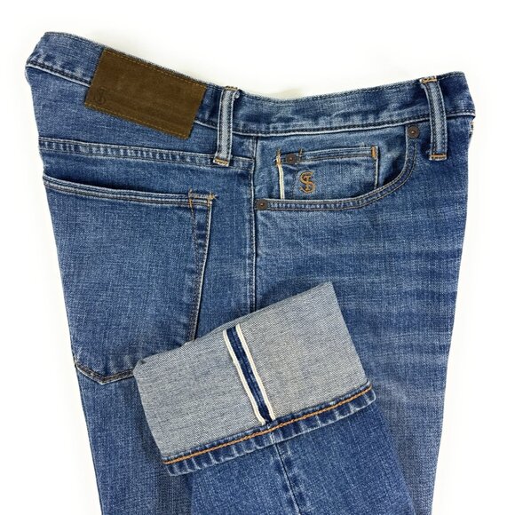 Todd Snyder Jeans Mens Size 30x32 Japanese Selvedge Stretch Distressed Denim - Picture 1 of 12